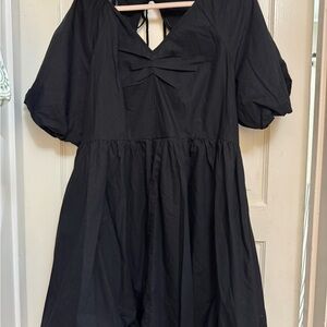 Black Puff Sleeve Dress